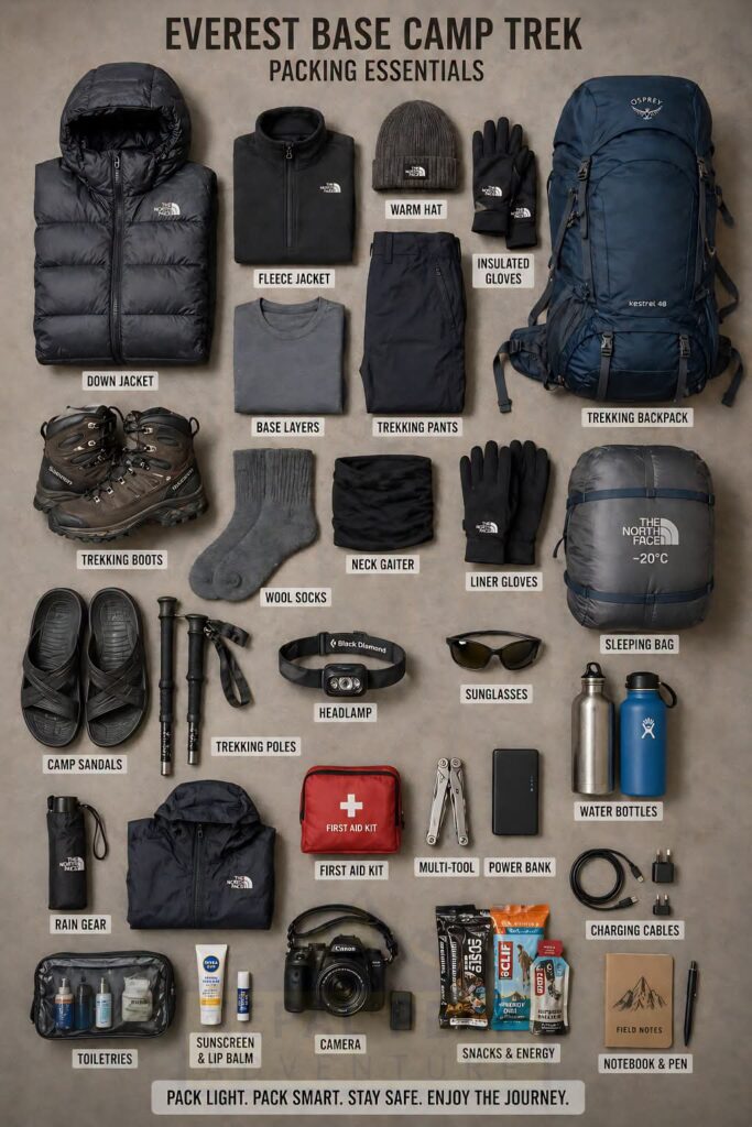 ebc trek packiing list